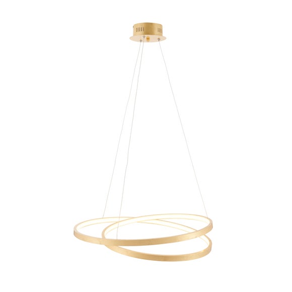 Vogue Scribble Integrated LED Gold Hoop Ceiling Light