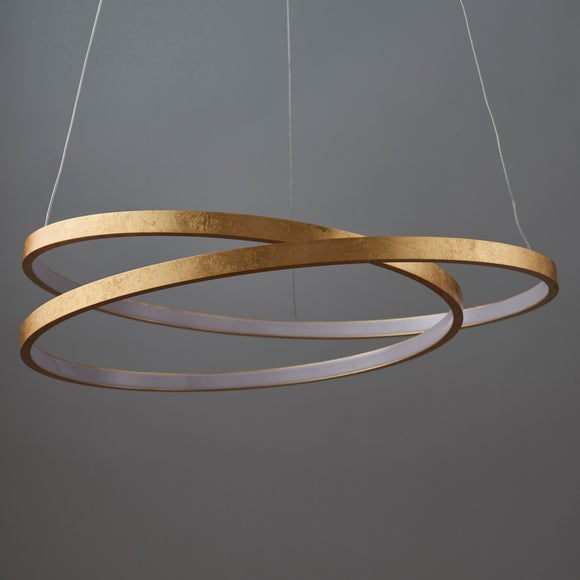 Vogue Scribble Integrated LED Gold Hoop Ceiling Light