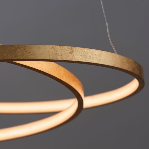 Vogue Scribble Integrated LED Gold Hoop Ceiling Light