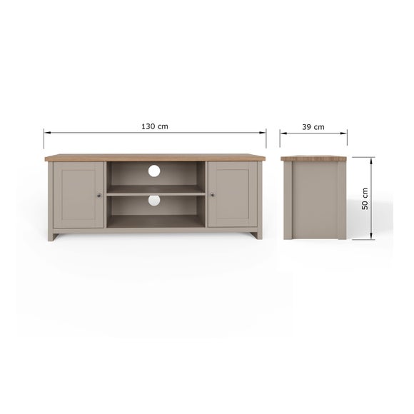 Lancaster TV Unit, Grey and Oak for TVs up to 55"
