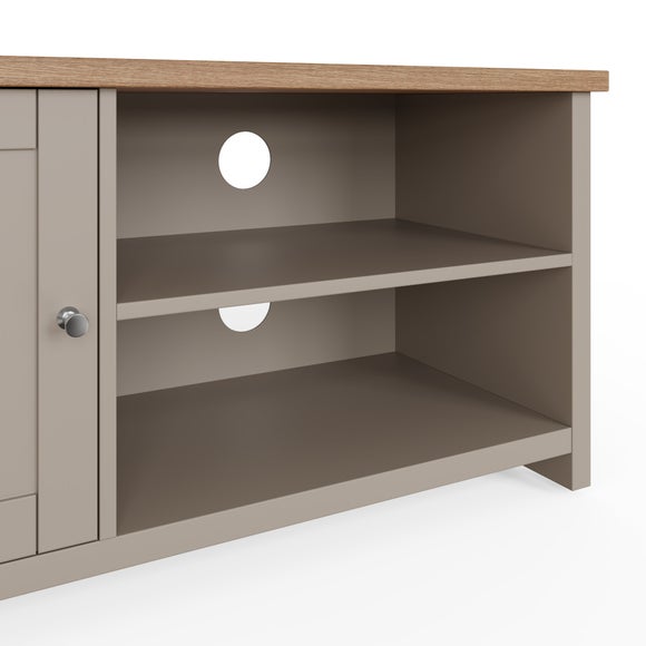 Lancaster Compact TV Unit, Grey and Oak for TVs up to 42"