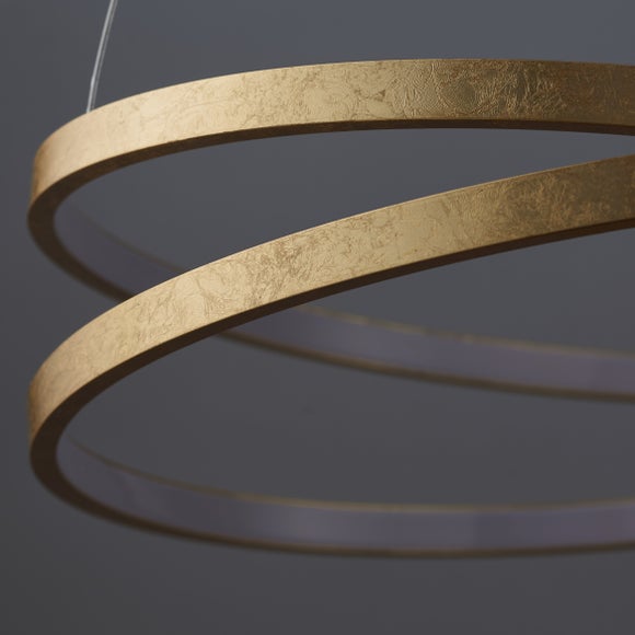Vogue Scribble Integrated LED Gold Hoop Ceiling Light