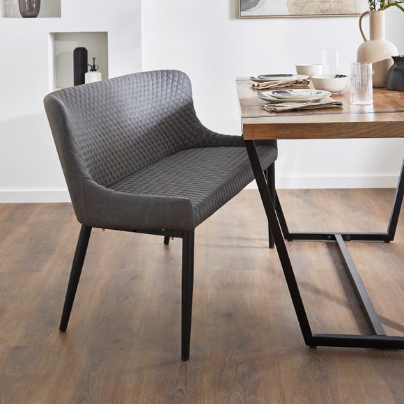 Montreal 2 Seater Dining Bench, Faux Leather, 133cm, product image 2