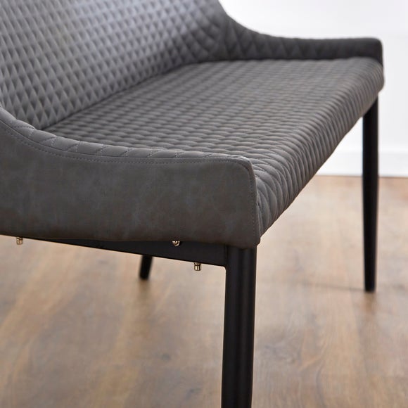 Montreal 2 Seater Dining Bench, Faux Leather, 133cm, product image 3