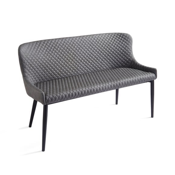 Montreal 2 Seater Dining Bench, Faux Leather, 133cm, product image 4