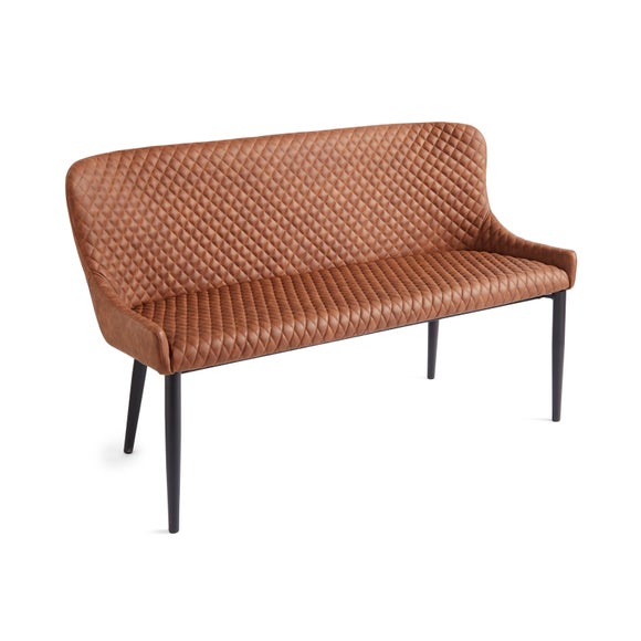 Montreal 2 Seater Dining Bench, Faux Leather, 133cm, product image 10