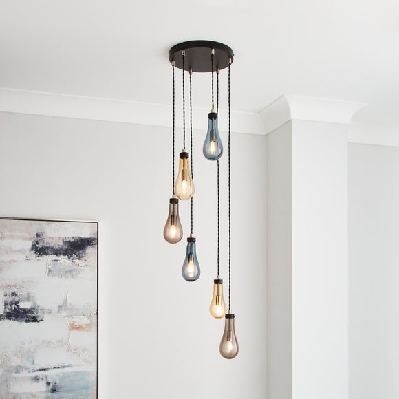 Verne Glass 6 Light Cluster Ceiling Light