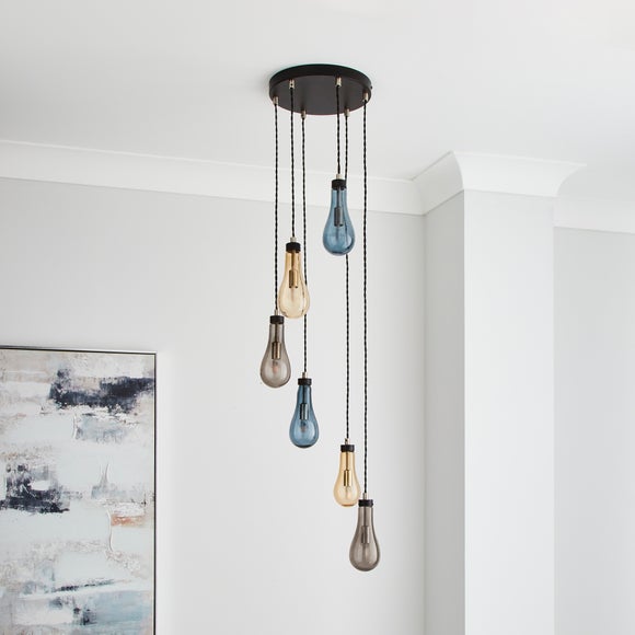 Verne Glass 6 Light Cluster Ceiling Light