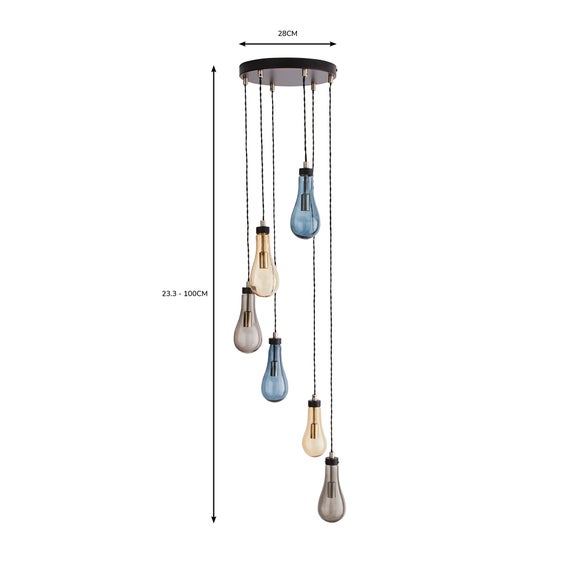 Verne Glass 6 Light Cluster Ceiling Light