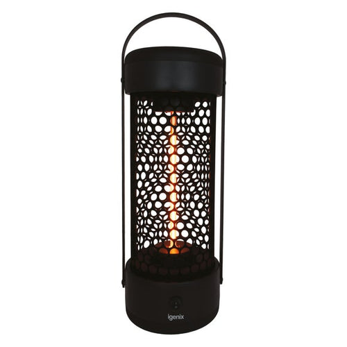 1200W Igenix Portable Outdoor Tower Heater Black