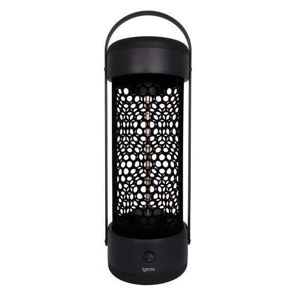1200W Igenix Portable Outdoor Tower Heater Black