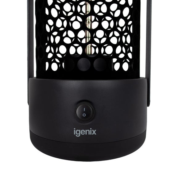 1200W Igenix Portable Outdoor Tower Heater Black