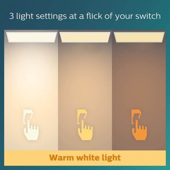 Philips Warm White Panel Integrated LED Flush Ceiling Light