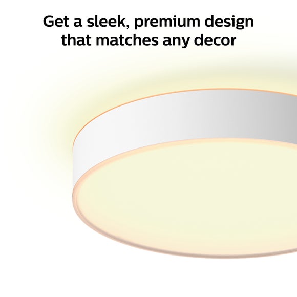 Philips HUE Devere Medium Smart LED Bathroom Flush Ceiling Light