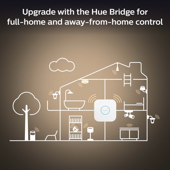 Philips HUE Devere Medium Smart LED Bathroom Flush Ceiling Light