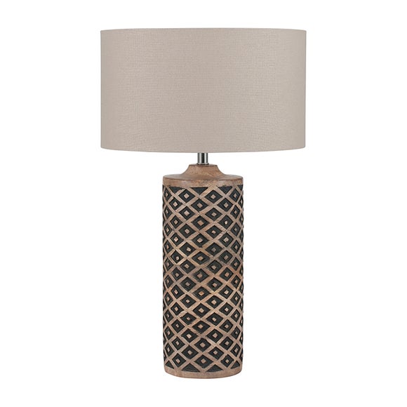 Orissa Wooden Diamond Table Lamp