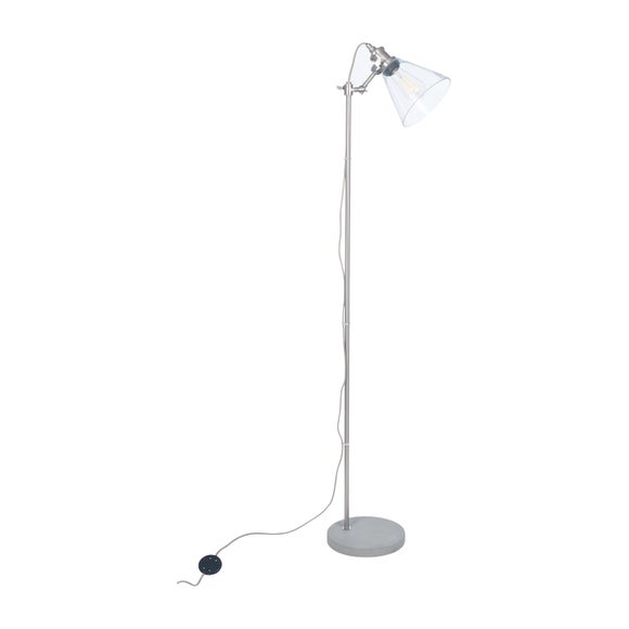 Chaplin Concrete & Brushed Chrome Reading Floor Lamp