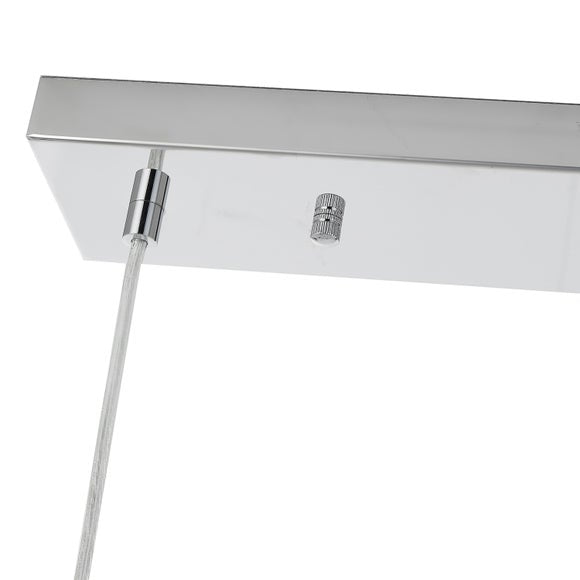Alessio Nickel Metal Cube 3 Light Diner Ceiling Light