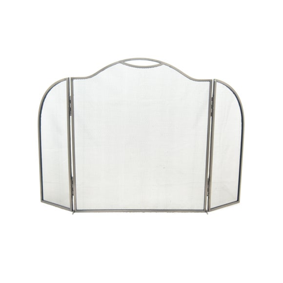 Pewter Curved Surround Fire Screen