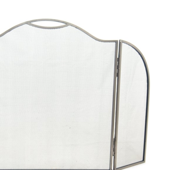 Pewter Curved Surround Fire Screen