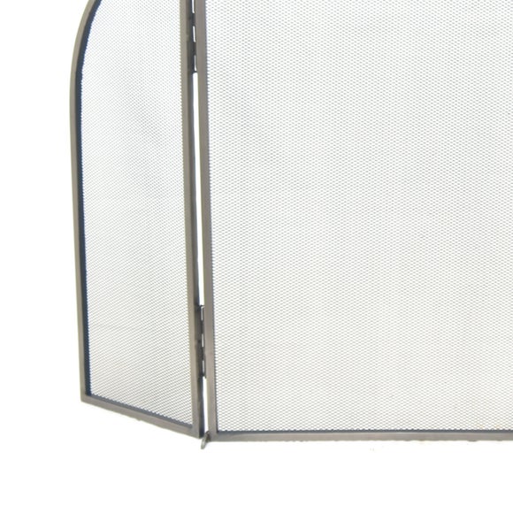 Pewter Curved Surround Fire Screen