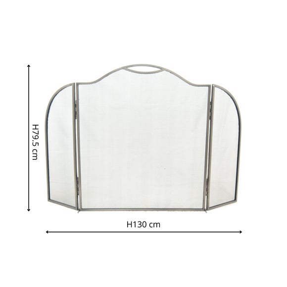 Pewter Curved Surround Fire Screen
