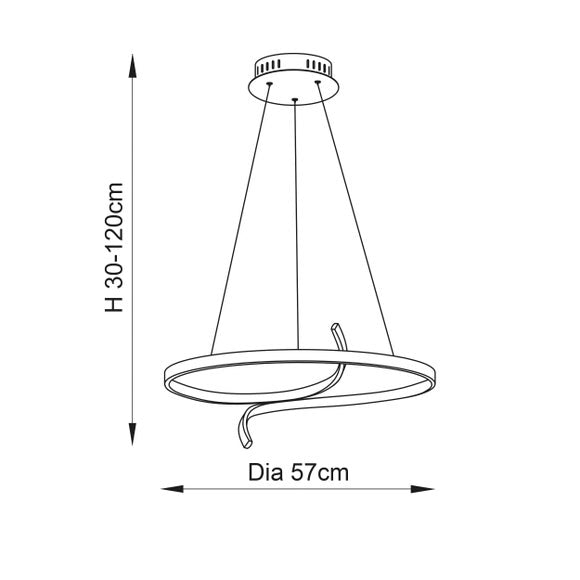 Vogue Curl Ceiling Light