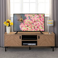 Leon 2 Door TV Unit Stand for TVs up to 65", Oak Effect