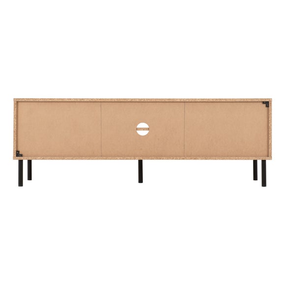 Leon 2 Door TV Unit Stand for TVs up to 65", Oak Effect