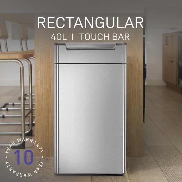 Simplehuman 40L Rectangular Touch-Bar Bin