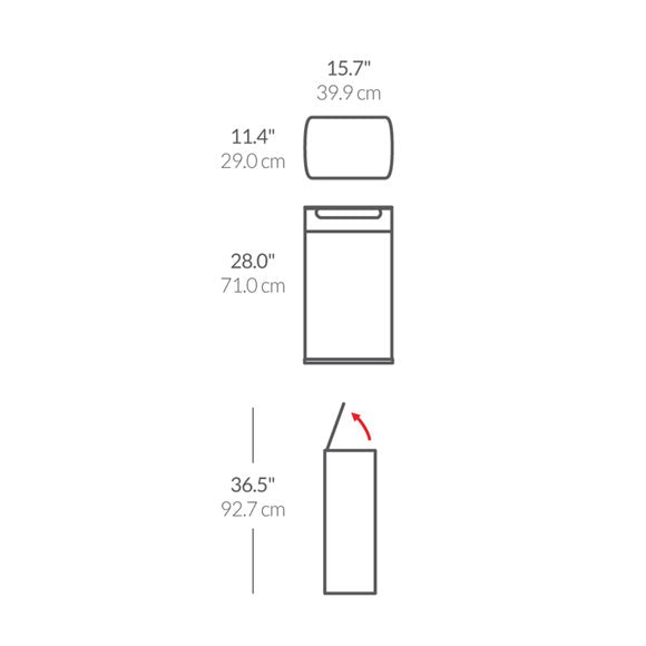 Simplehuman 40L Rectangular Touch-Bar Bin