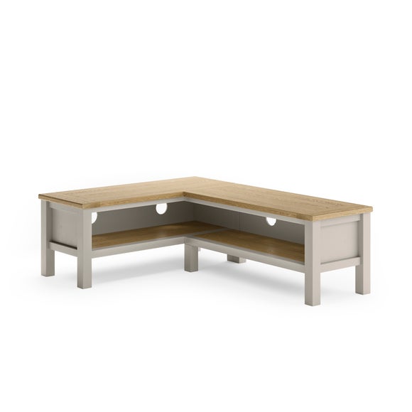 Olney Open Corner TV Unit for TVs up to 55", Stone