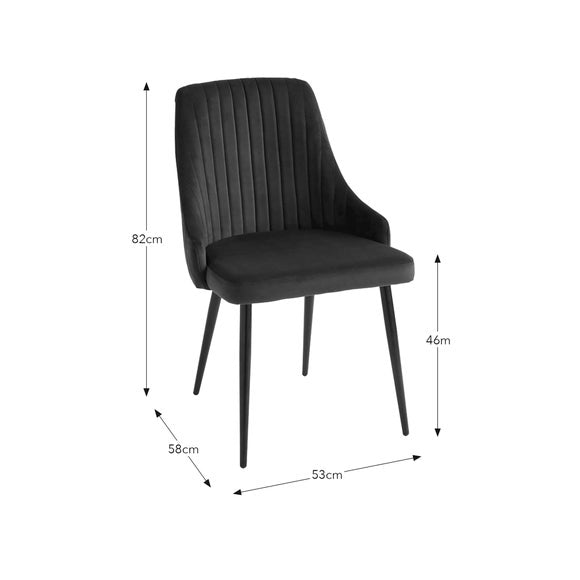 Shea Set of 2 Dining Chairs, Velvet, product image 41