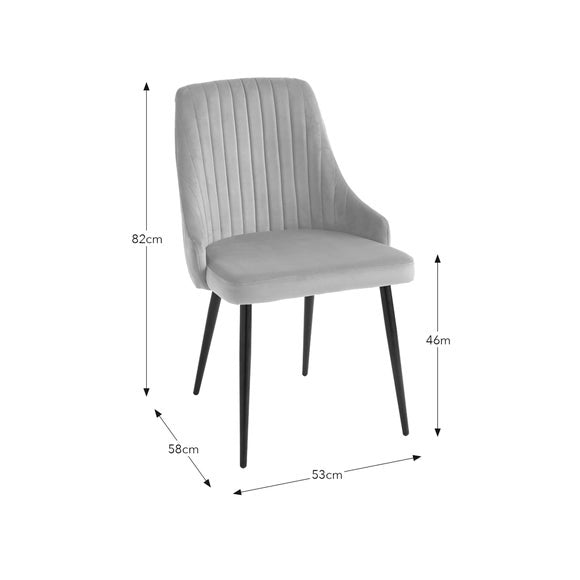 Shea Set of 2 Dining Chairs, Velvet, product image 21