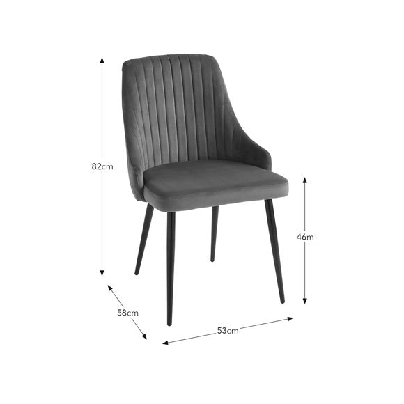 Shea Set of 2 Dining Chairs, Velvet, product image 35