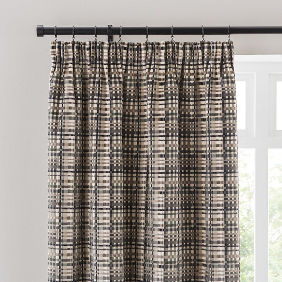 Roxana Cut Velvet Pencil Pleat Curtains, product image 1