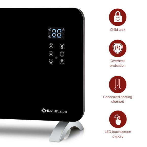 2000W Rediffusion Smart GlssPanel Heater