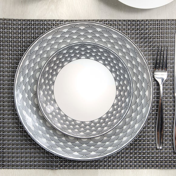 Maxwell & Williams Harlequin 16 Piece Dinner Set Grey