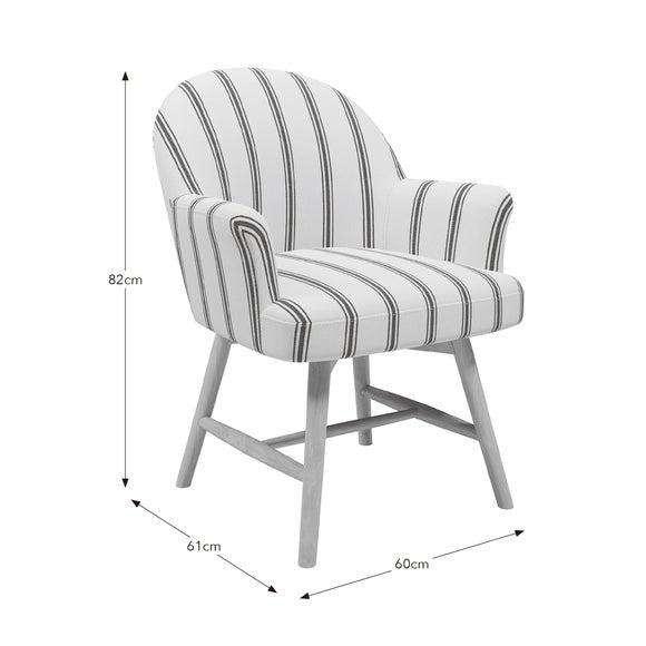 Petit Folkstone Stripe Swivel Office Chair