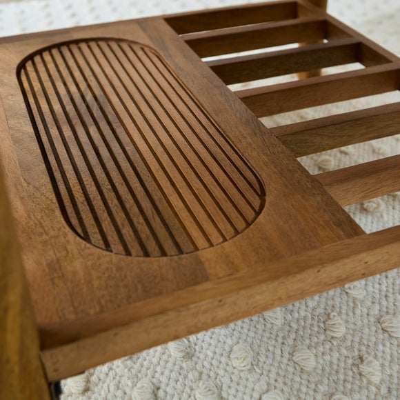 Khari Round Coffee Table, Midtone Mango Wood