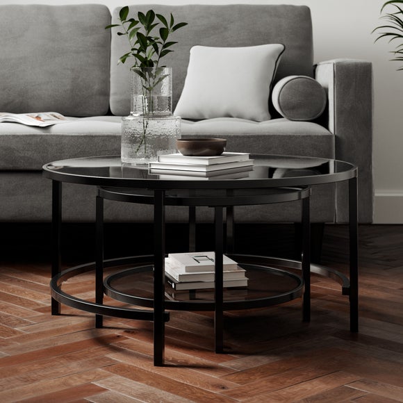 Sofia Glass Coffee Nest of Tables, product image 9