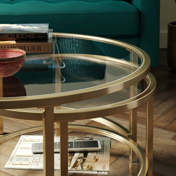 Sofia Glass Coffee Nest of Tables, product image 3
