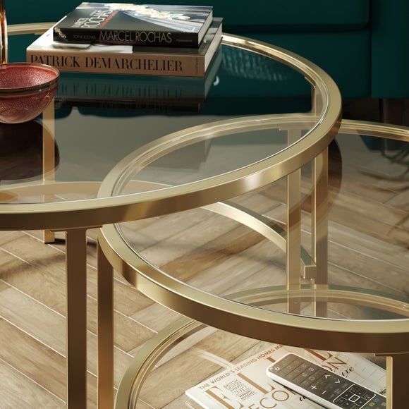 Sofia Glass Coffee Nest of Tables, product image 4