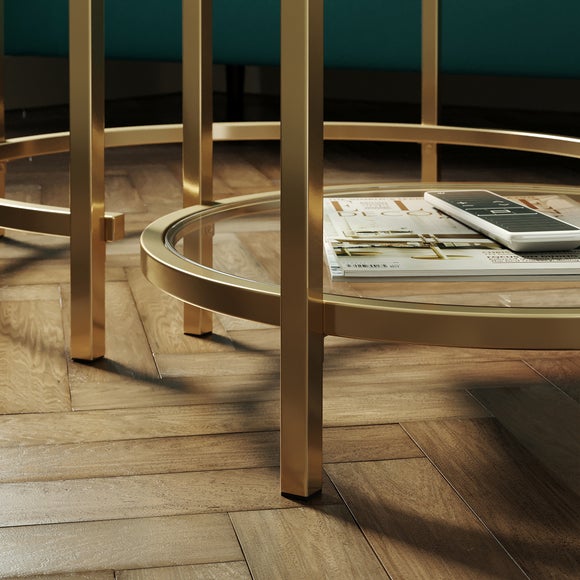 Sofia Glass Coffee Nest of Tables, product image 5