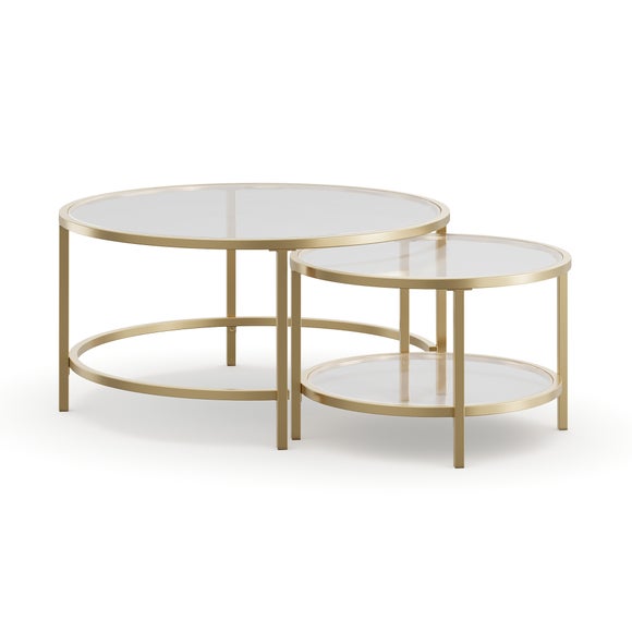 Sofia Glass Coffee Nest of Tables, product image 6