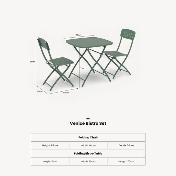 Venice Square Outdoor Bistro Set