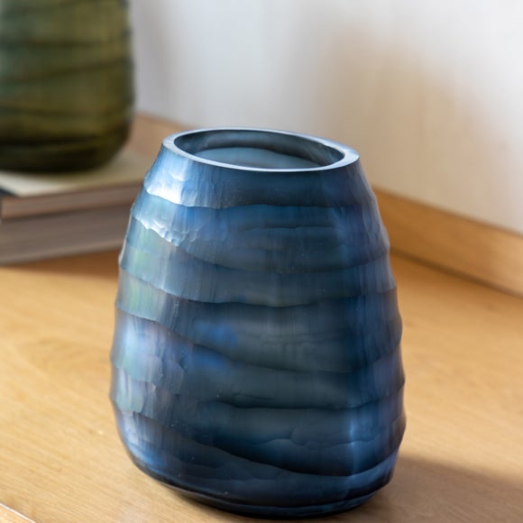 Sintra Hand Blown Carved Glass Vase, product image 1