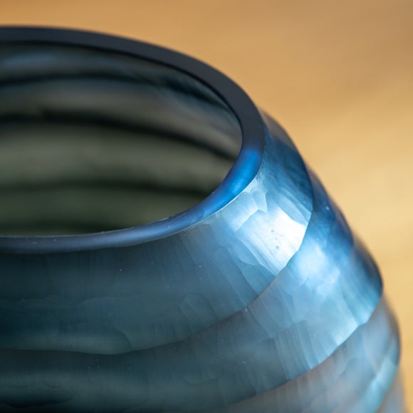 Sintra Hand Blown Carved Glass Vase, product image 2