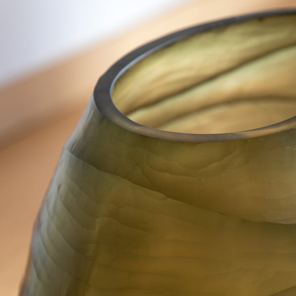Sintra Hand Blown Carved Glass Vase, product image 6