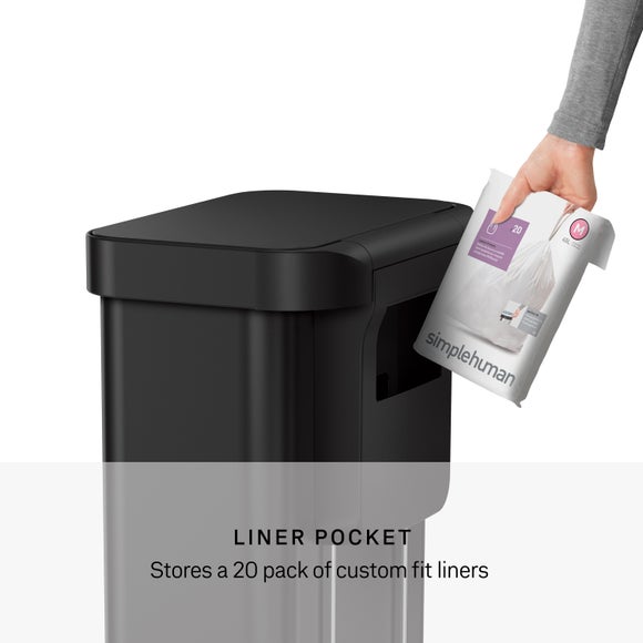 Simplehuman 55L Stainless Steel Rectangular Bin, product image 6